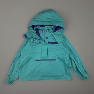 Dockers Teal Pullover Windbreaker Jacket M 90s Colorblock Anorak